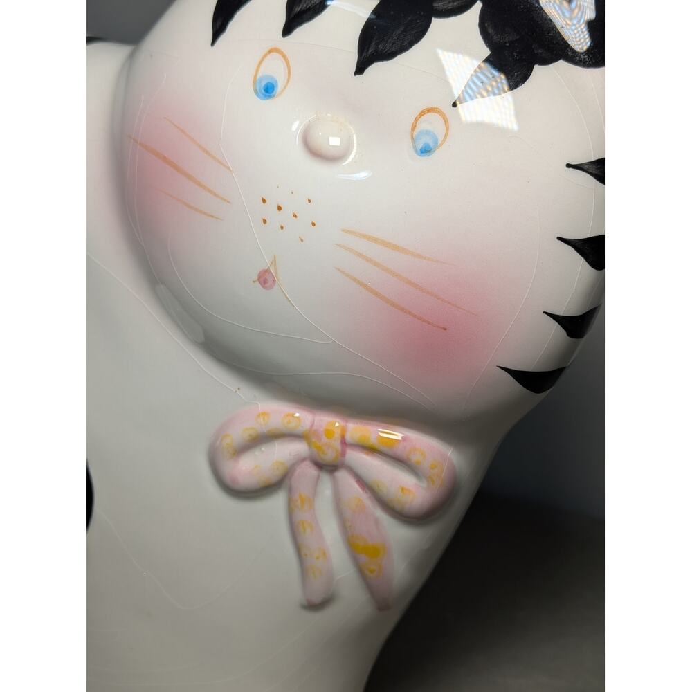 Vintage Albert E Price Ceramic Cat Statue Whimsical Flat Figurine 1980s - Picture 7 of 13